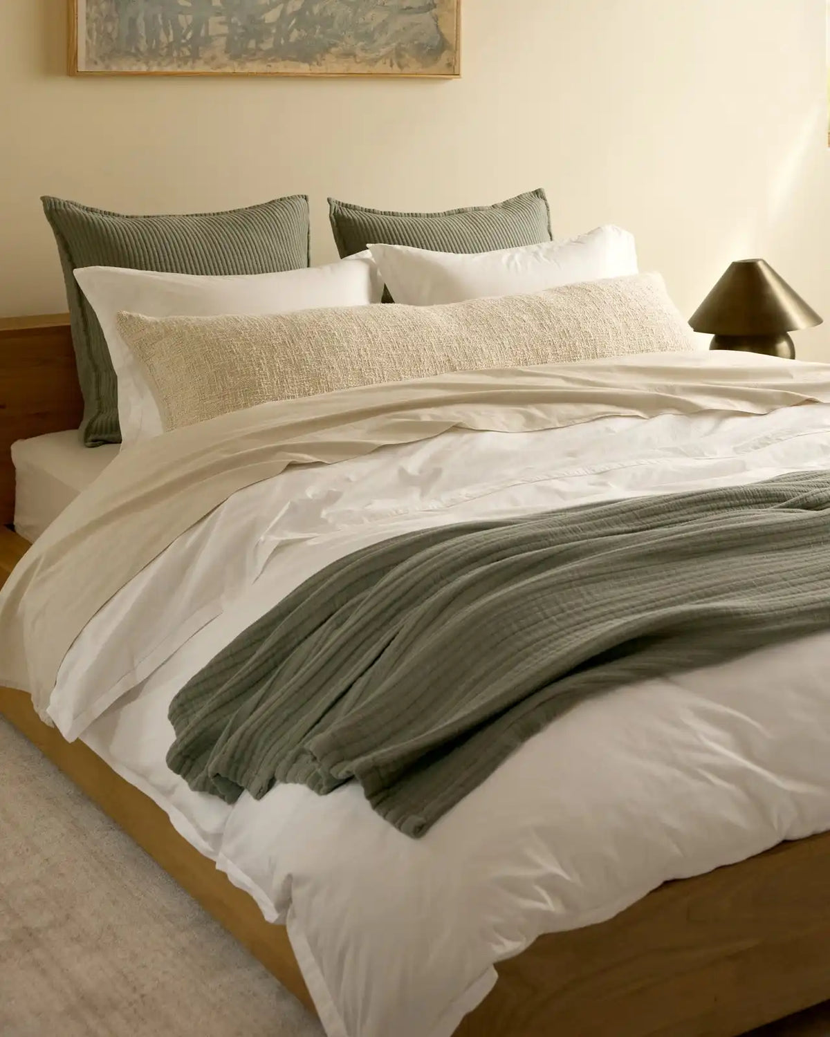 Percale Duvet Cover Set - White TW/XL