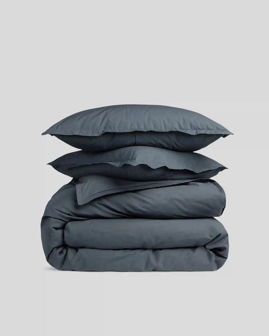 Percale Duvet Cover Set - Dusk TW/XL