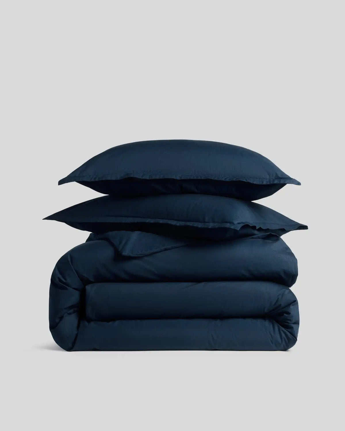 Percale Duvet Cover Set - Ink F/Q