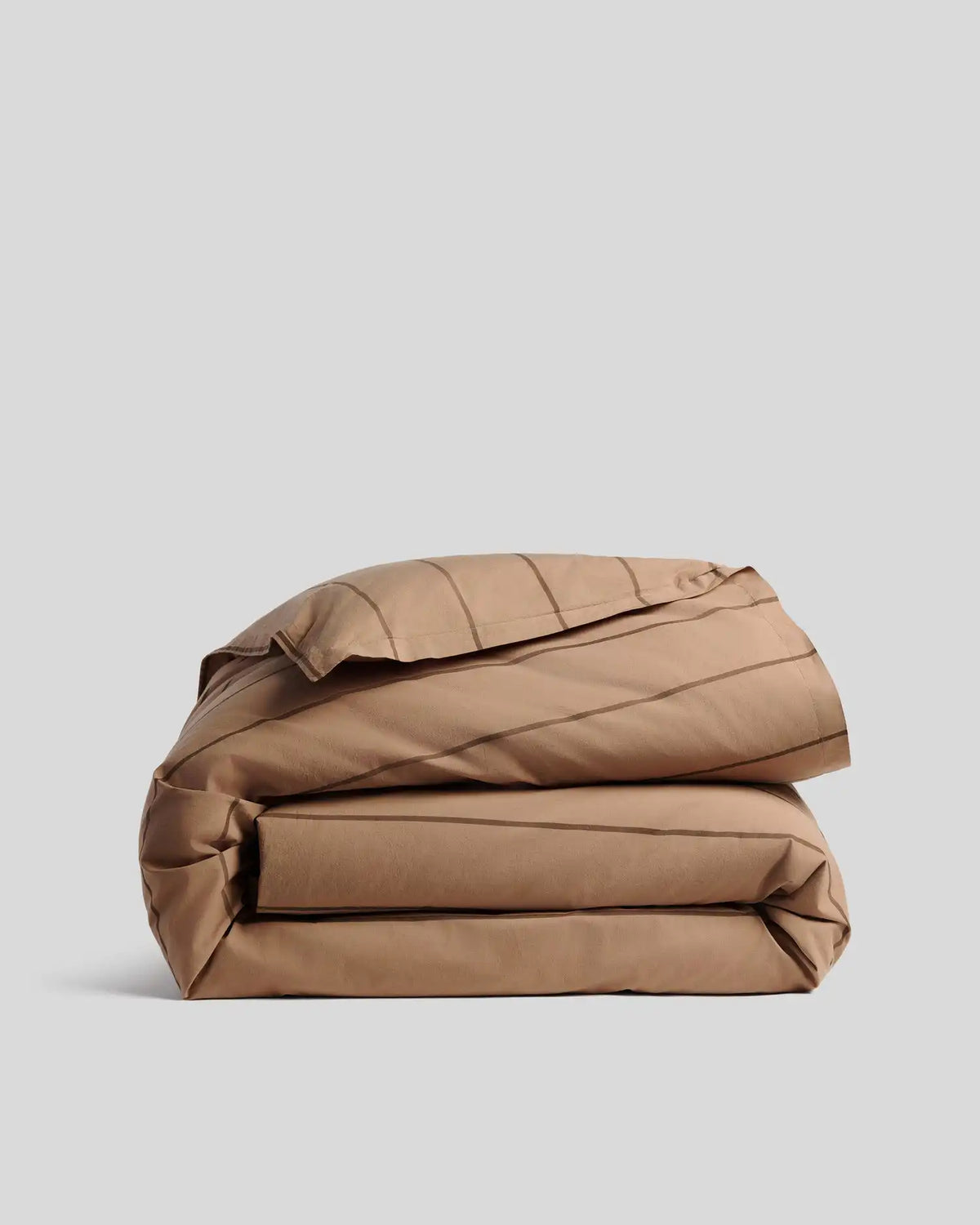 Percale Duvet Cover (Adobe Stripe)