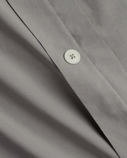 Percale Duvet Cover Set - Pebble F/Q