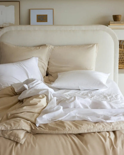 Percale Euro Sham (Bone)