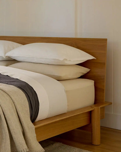 Percale Fitted Sheet (Bone)