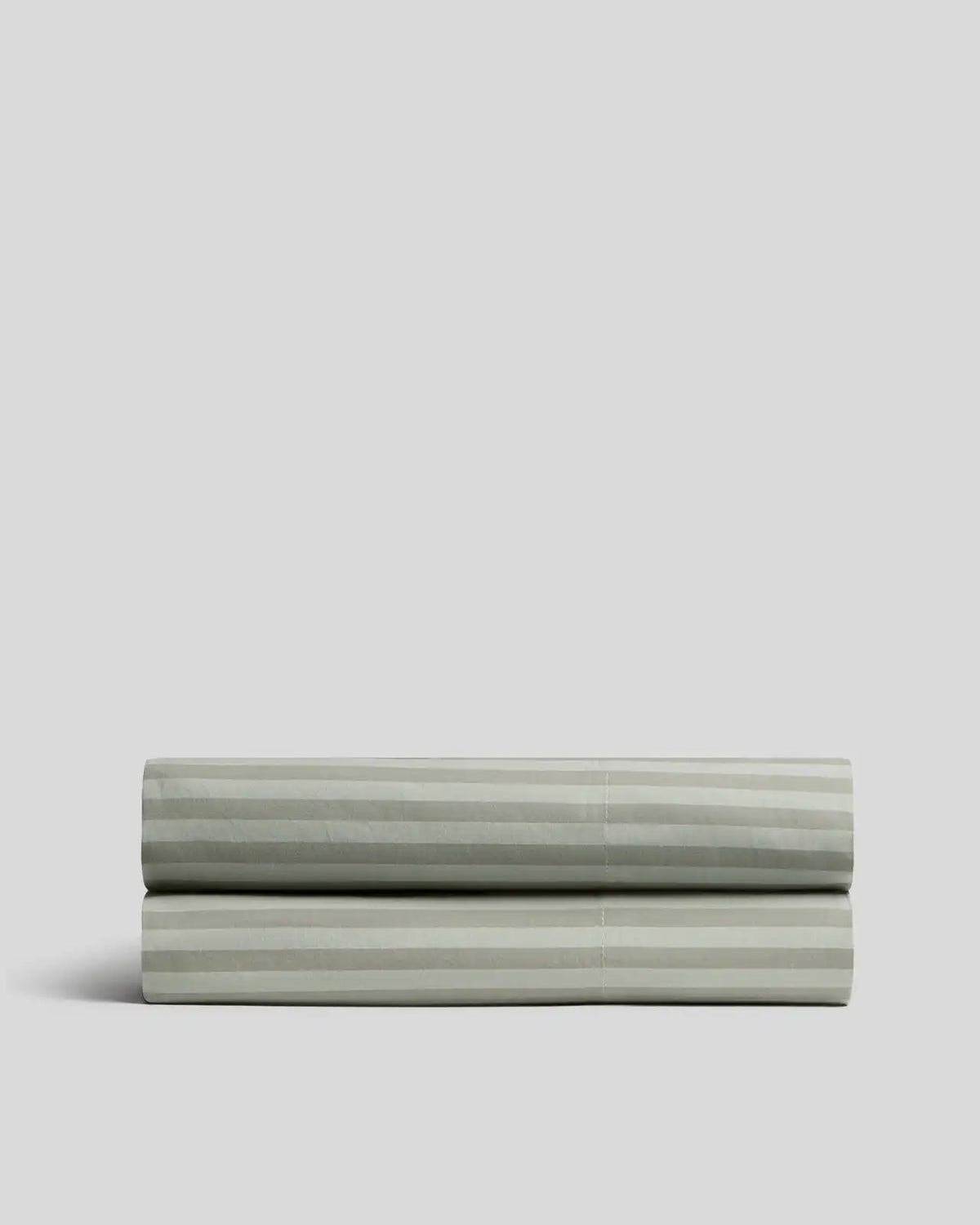 Percale Fitted Sheet (Moss Stripe)