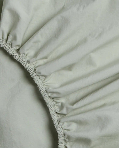 Percale Fitted Sheet - FINAL SALE (Sage)
