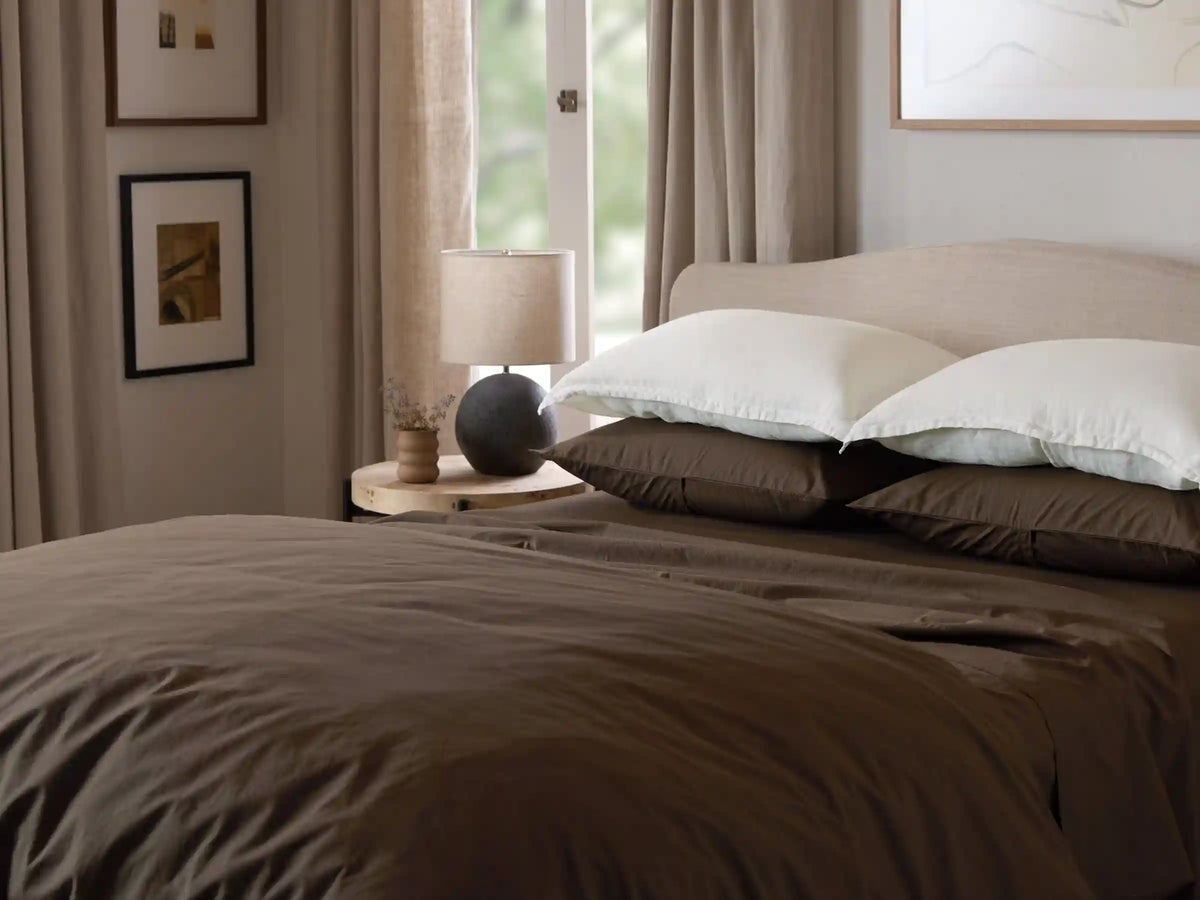 Percale Duvet Cover Set - Java F/Q