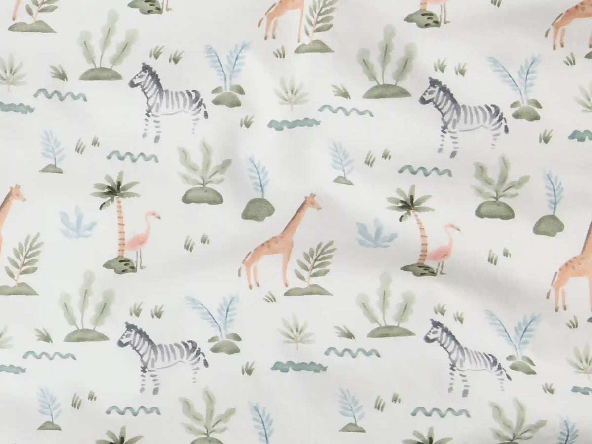 Percale Crib Sheet (Animal Print)