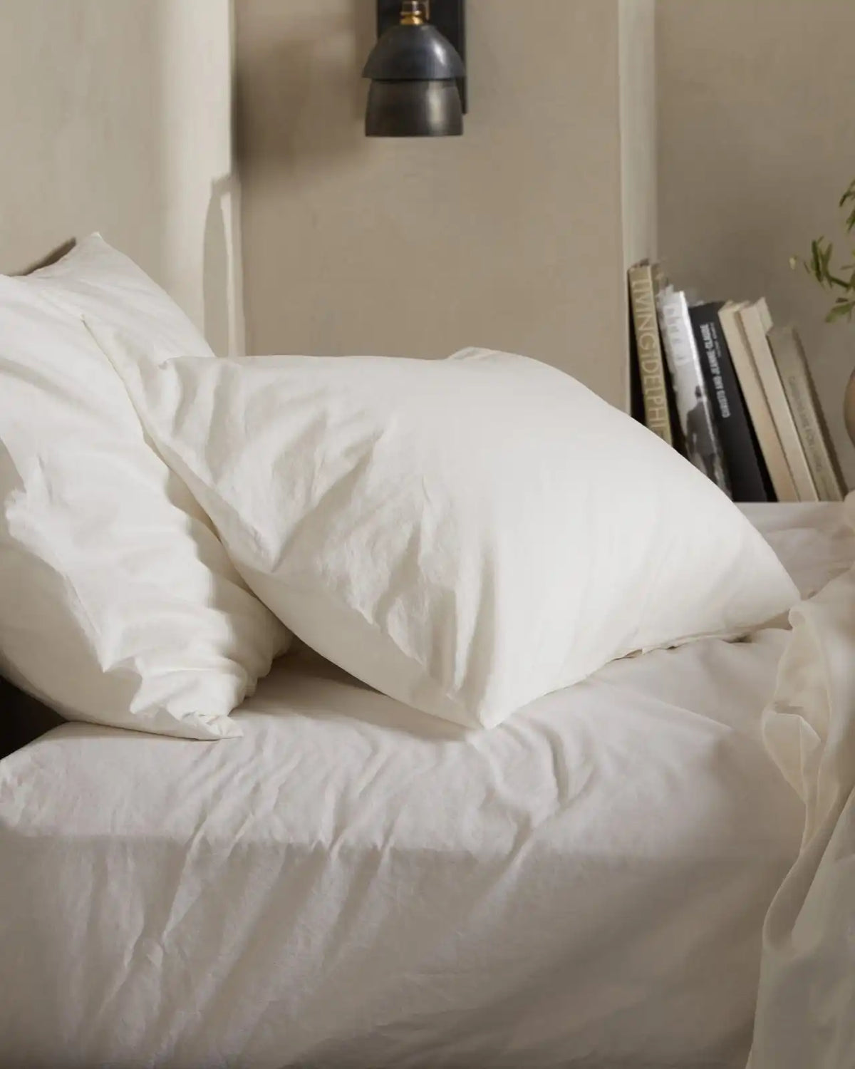 Percale Pillowcase Set (Cream)