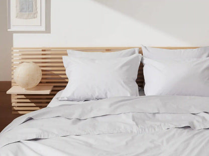 Percale Sham Set - FINAL SALE (Light Grey)
