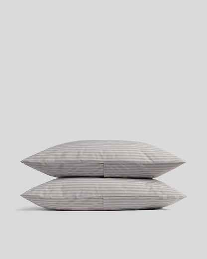 Percale Pillowcase Set (Pebble Stripe)