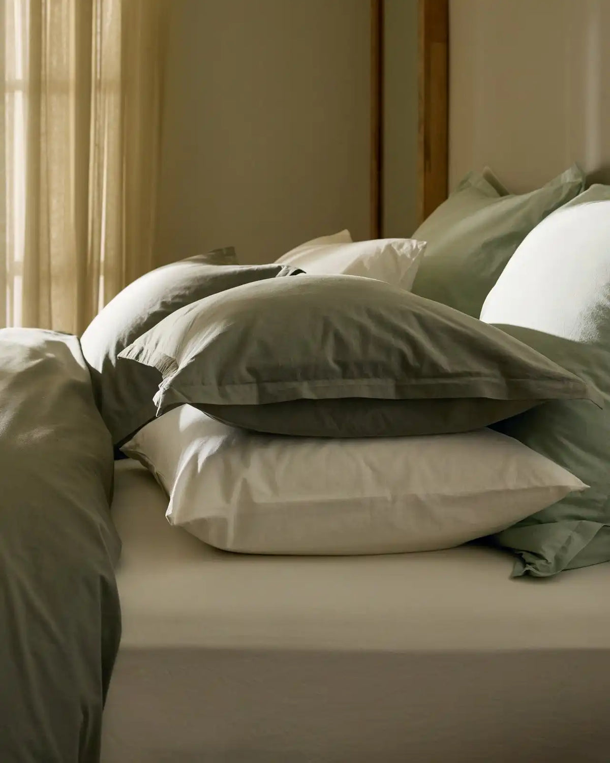 Percale Sham Set (Moss)