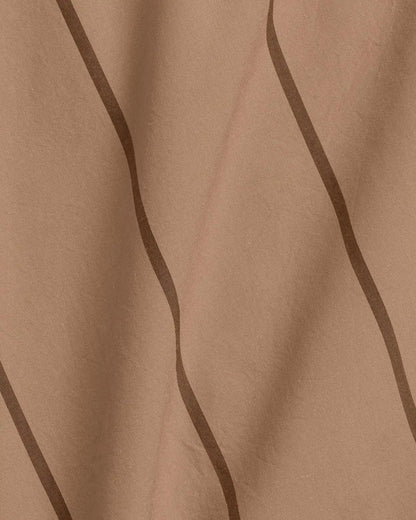 Percale Duvet Cover Set - Adobe Stripe F/Q