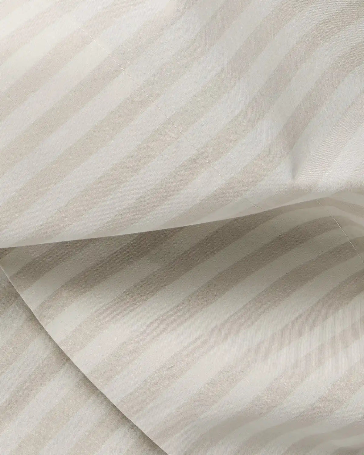 Percale Top Sheet (Bone Stripe)