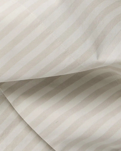 Percale Top Sheet (Bone Stripe)