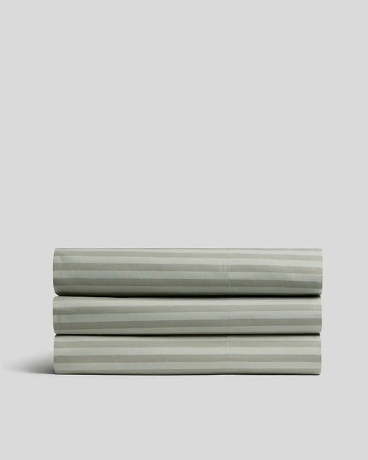 Percale Top Sheet (Moss Stripe)