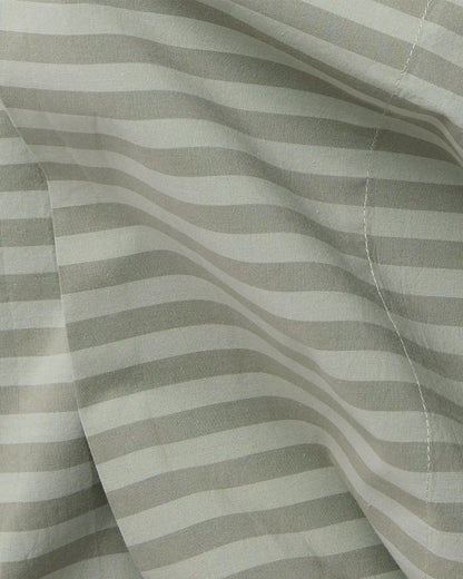 Percale Top Sheet (Moss Stripe)