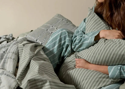Percale Top Sheet (Moss Stripe)