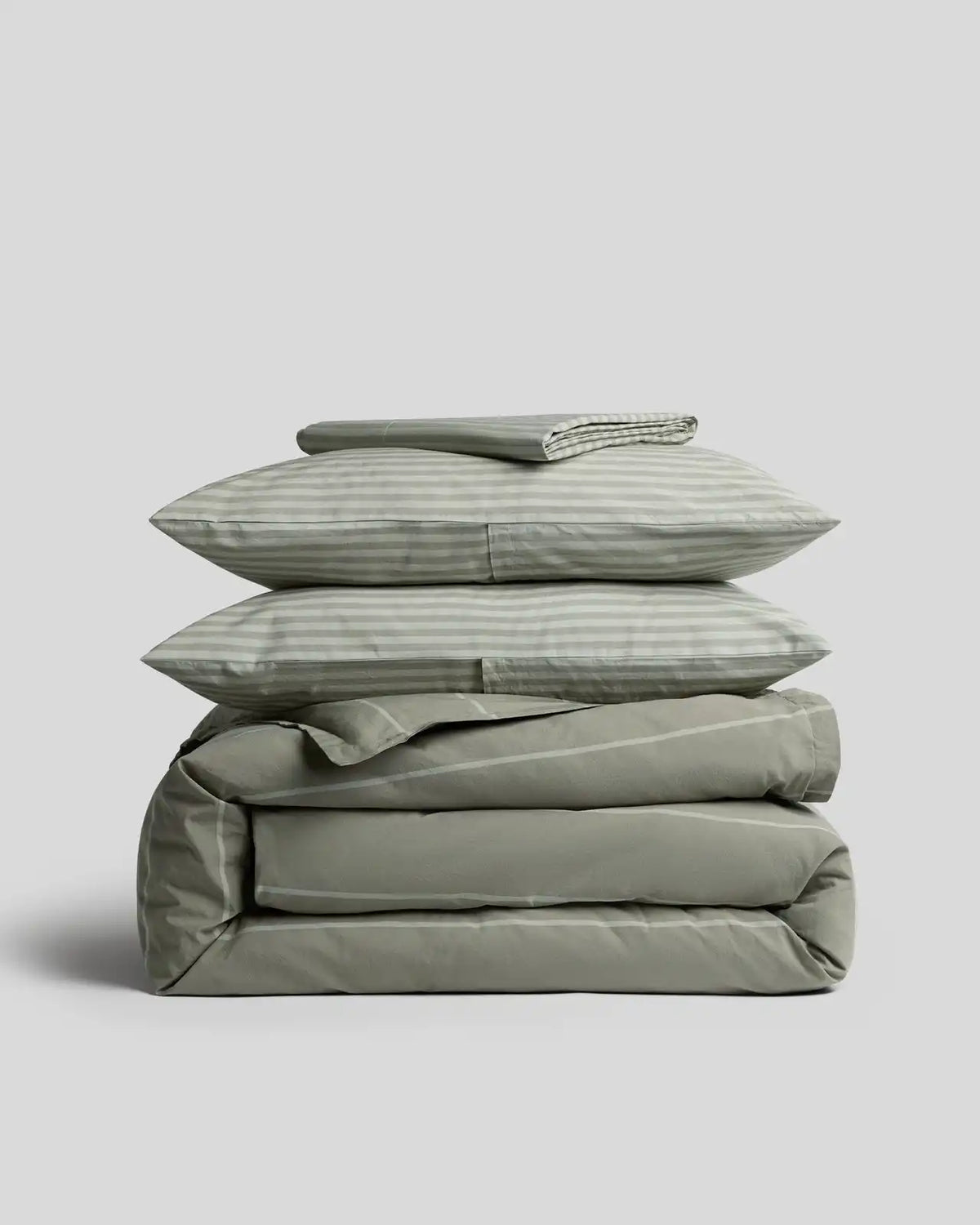 Percale Venice Set - Moss Stripe F/Q
