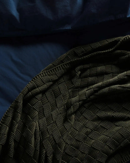 Basketweave Throw (Evergreen)