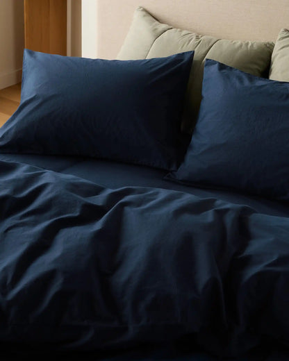 Percale Pillowcase Set (Ink)