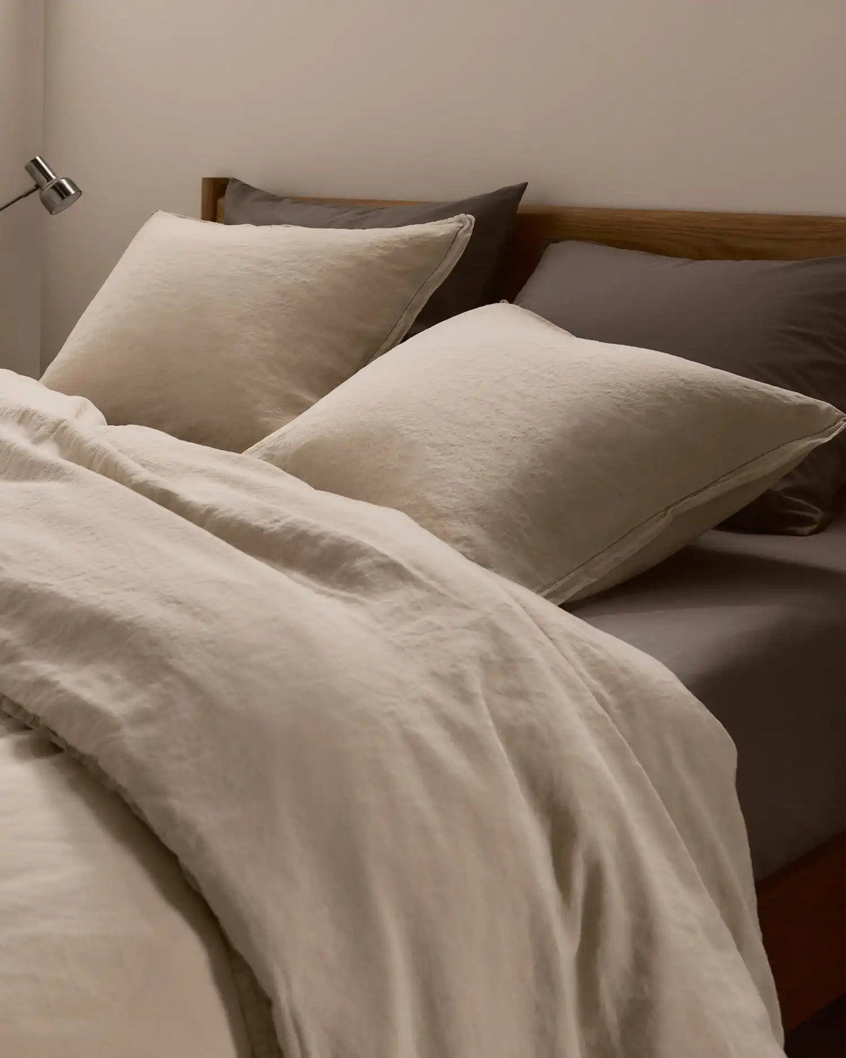 Linen Tencel Duvet Cover Set - Bone F/Q
