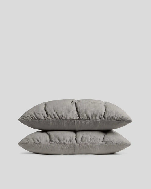 Relaxed Cotton Sham Set (Pebble)