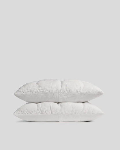 Relaxed Cotton Sham Set (White)