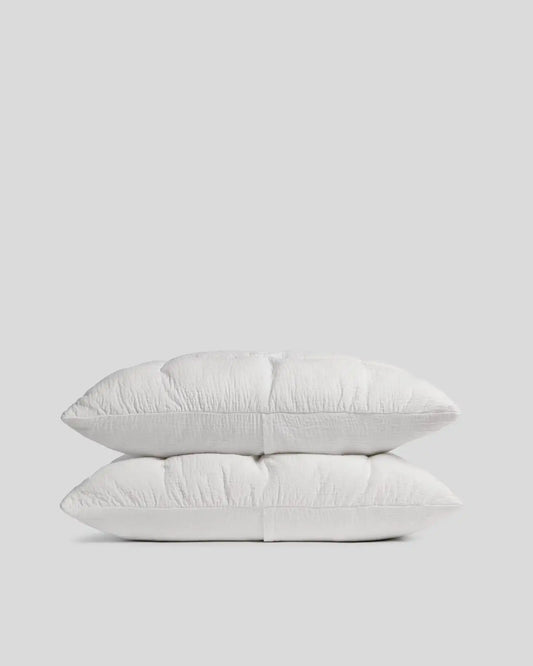 Relaxed Cotton Sham Set (White)