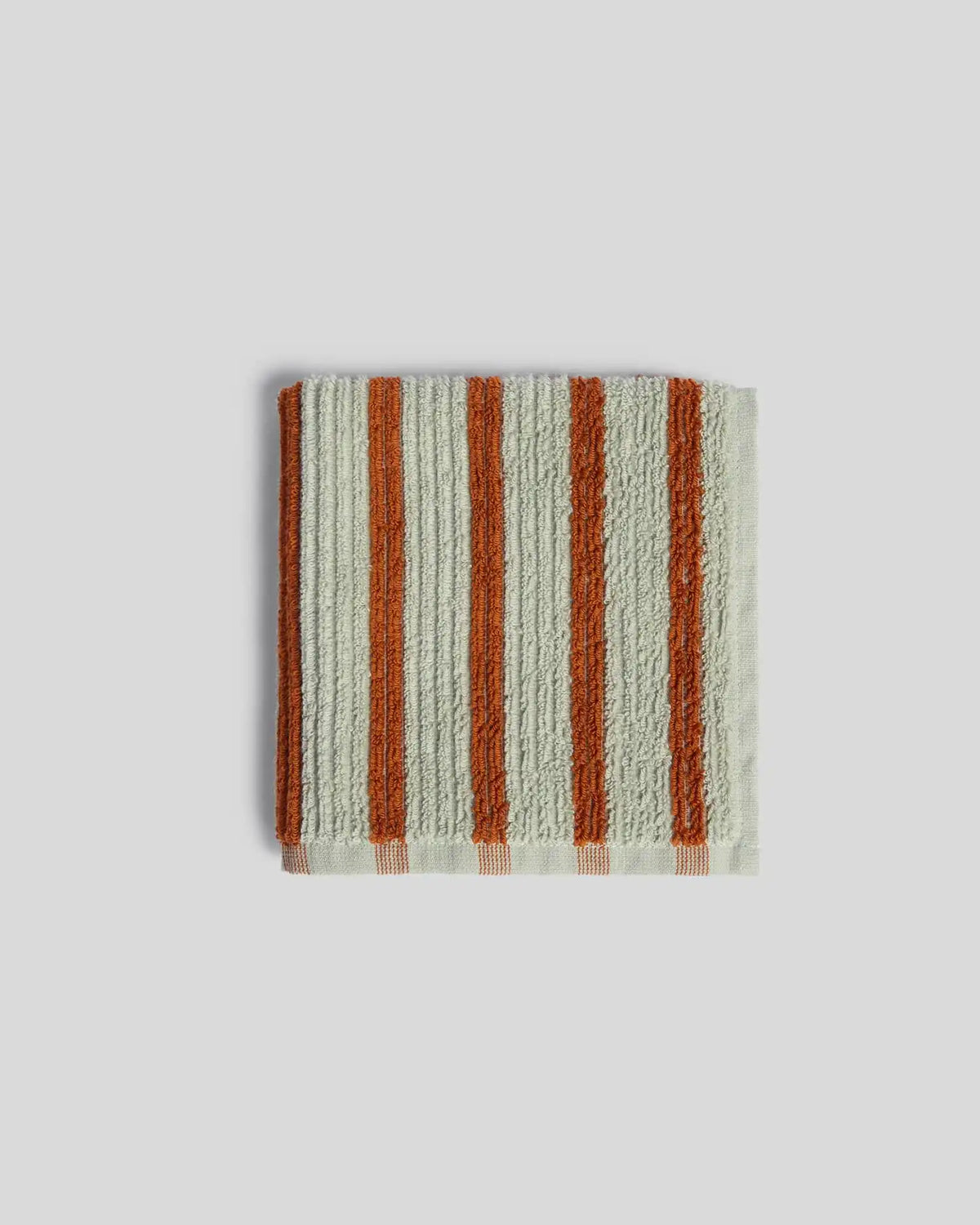 Organic Resort Stripe Towels (Sage with Russet)