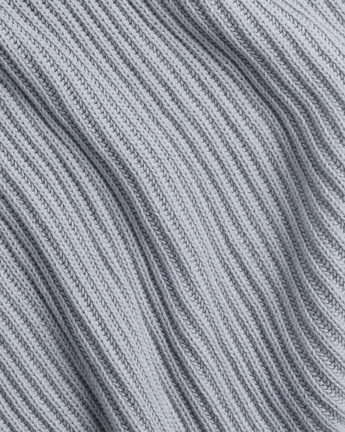 Organic Rib Knit Throw (Sky)