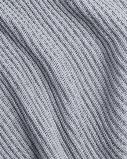 Organic Rib Knit Throw (Sky)