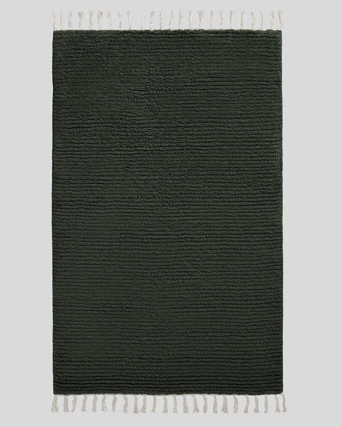 Rib Wool Rug (Evergreen)