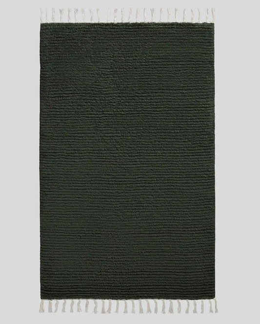 Rib Wool Rug (Evergreen)