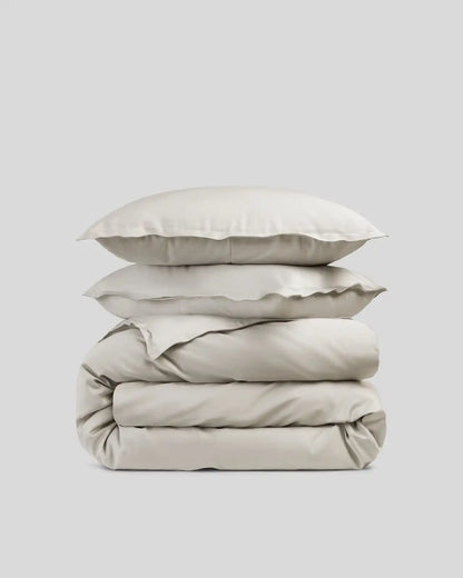 Sateen Duvet Cover Set - Bone K/CK