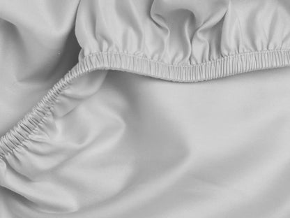 Sateen Fitted Sheet (Light Grey)