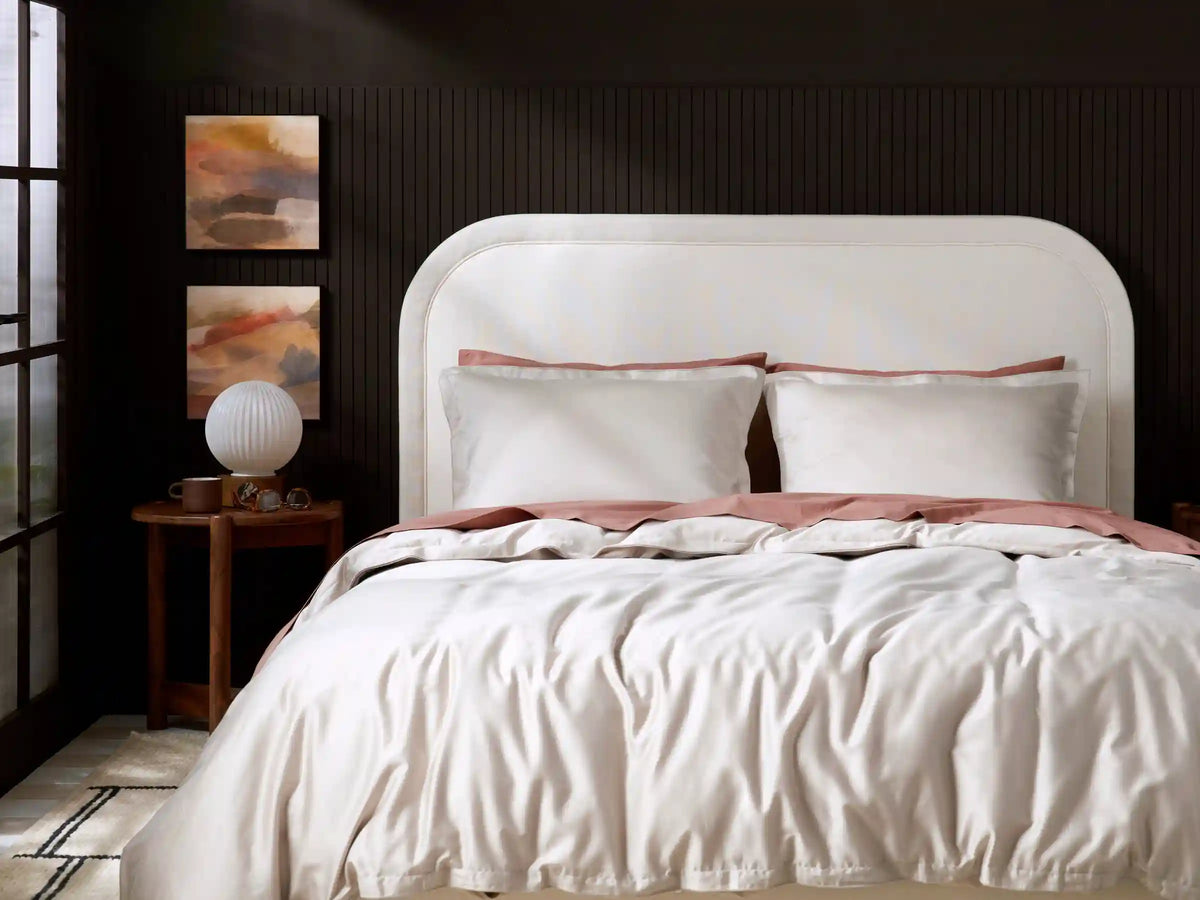 Sateen Duvet Cover Set - Bone K/CK
