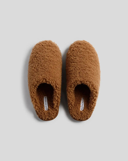 Shearling Wool Clogs (Tobacco)