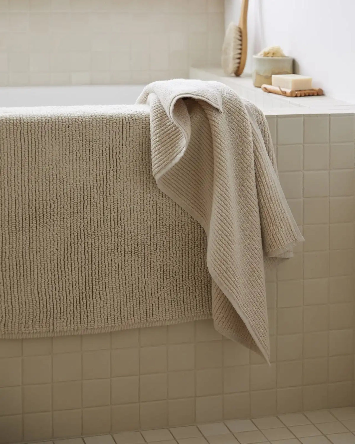 Soft Rib Towels (Bone)