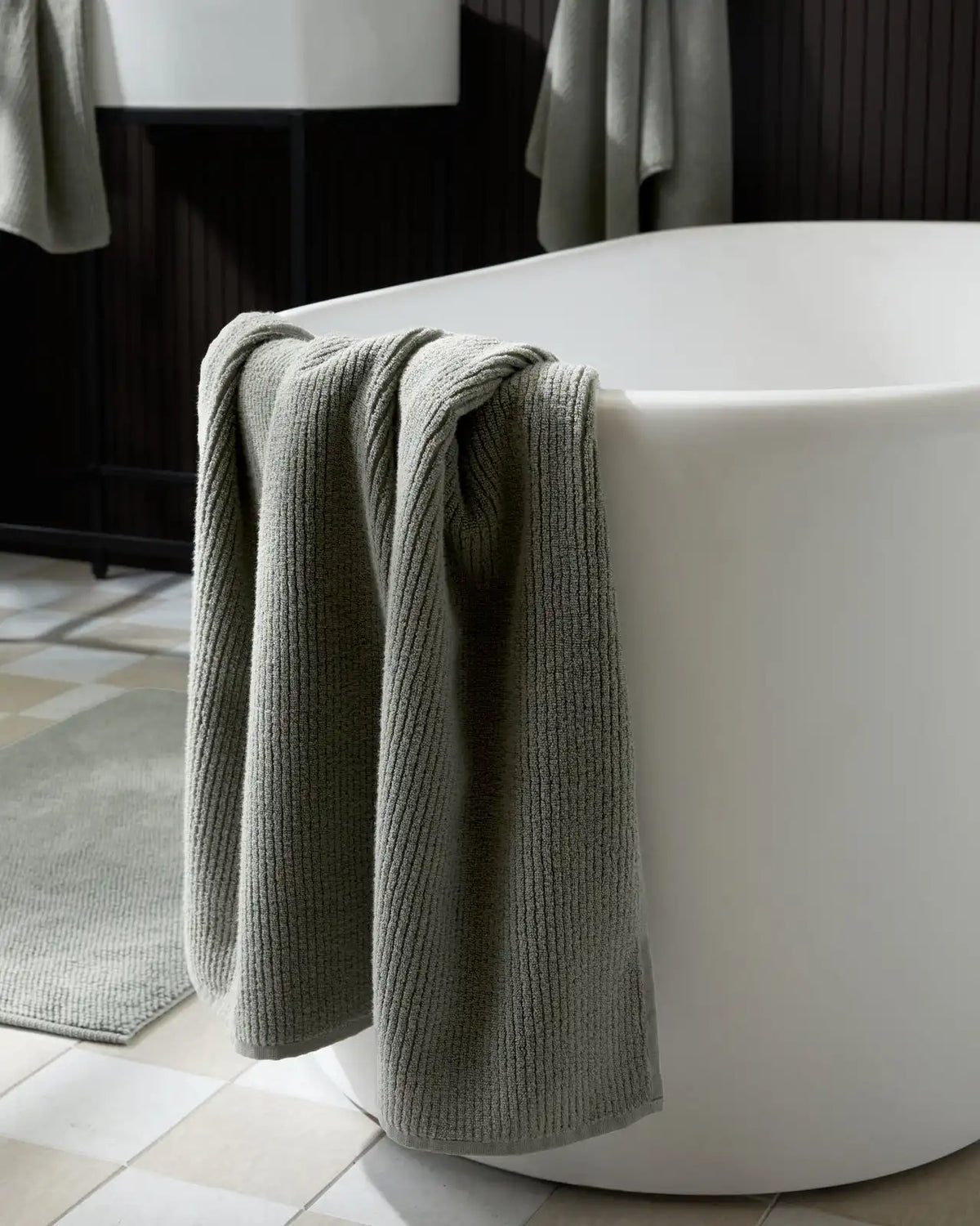 Soft Rib Towels (Moss)