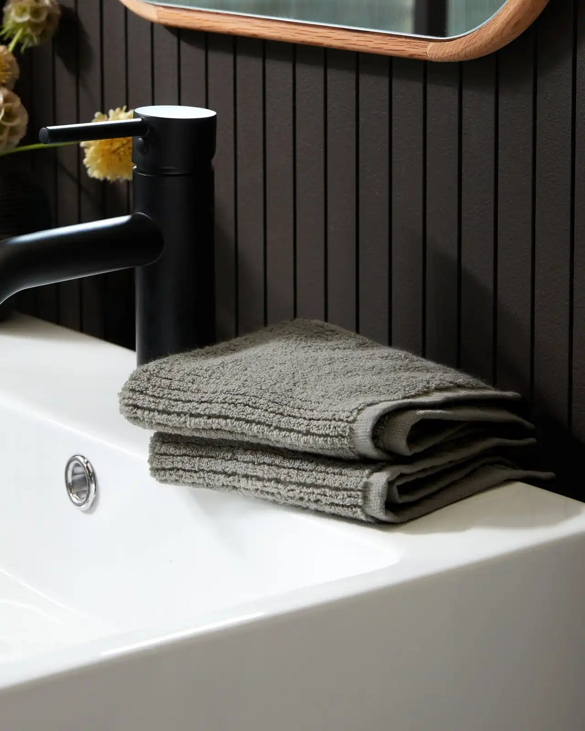Soft Rib Towels (Moss)