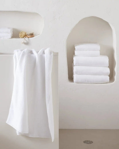 Soft Rib Towels (White)