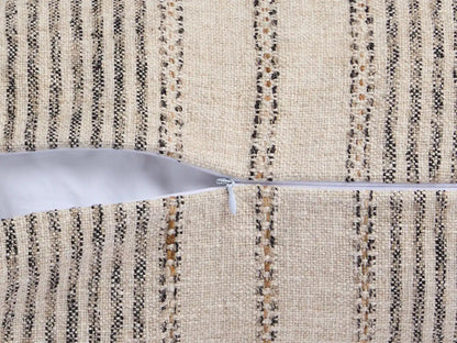Taos Stripe Body Pillow Cover - FINAL SALE (Natural with Soft Black)