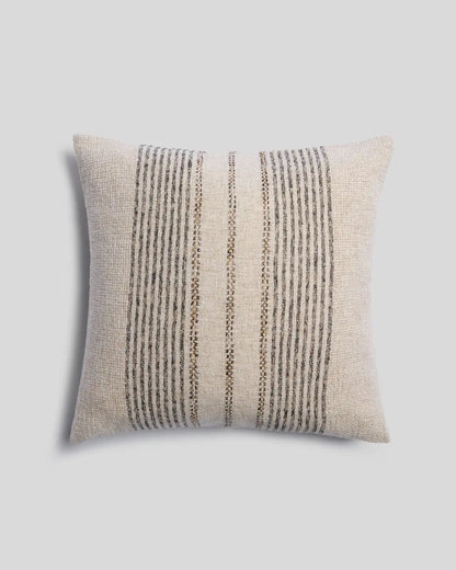 Taos Stripe Pillow Cover - FINAL SALE (Natural with Soft Black)