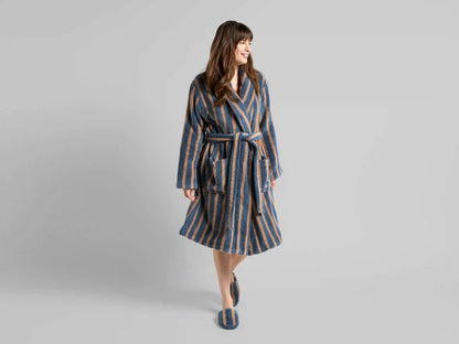 Terry Stripe Robe - FINAL SALE (Dusk and Adobe)