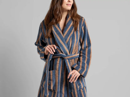 Terry Stripe Robe - FINAL SALE (Dusk and Adobe)
