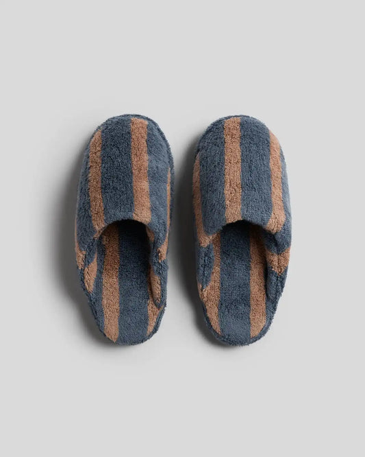 Terry Stripe Slippers - FINAL SALE (Dusk and Adobe)