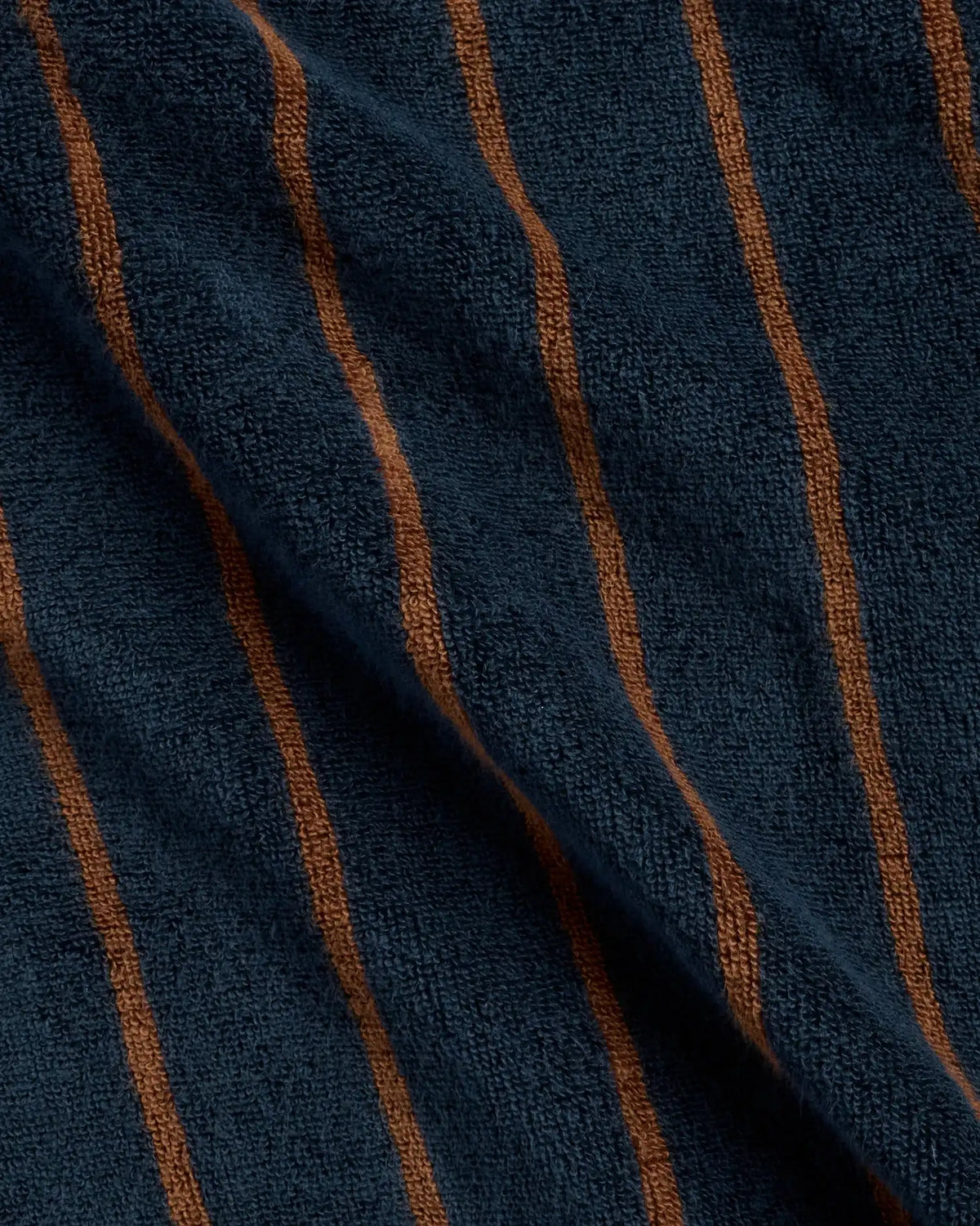 Turkish Cotton Stripe Robe (Ink with Tobacco)