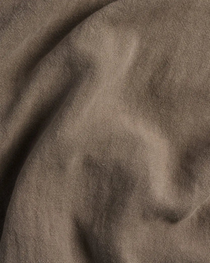 Vintage Linen Body Pillow Cover (Warm Grey)