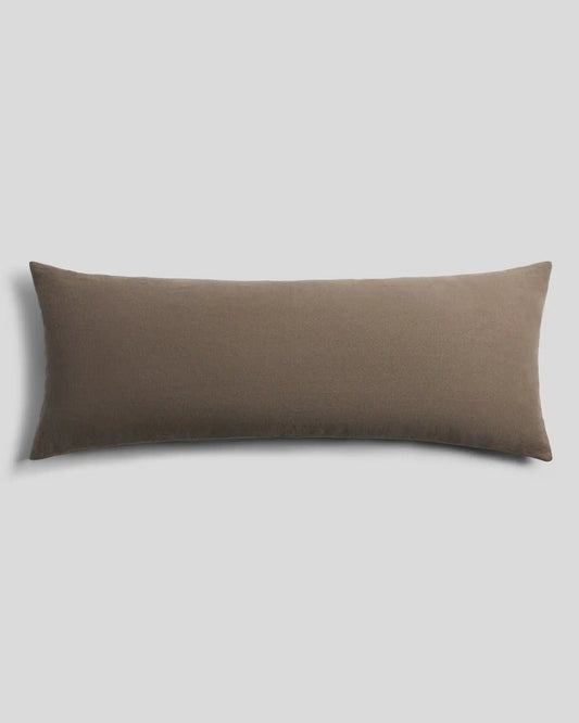 Vintage Linen Body Pillow Cover (Warm Grey)