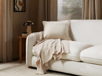 Vintage Linen Throw - FINAL SALE (Natural)